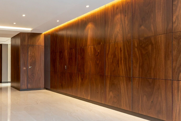 Applications of Red Andong Wood Veneer Panel